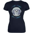 thumbnail image 1 of Otter Outer Space Explorer Cute Juniors Soft T Shirt Navy LG, 1 of 1