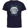 thumbnail image 1 of Otter Outer Space Explorer Cute Mens T Shirt Navy X-LG, 1 of 1