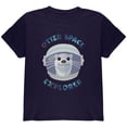 thumbnail image 1 of Otter Outer Space Explorer Cute Youth T Shirt Navy YSM, 1 of 1