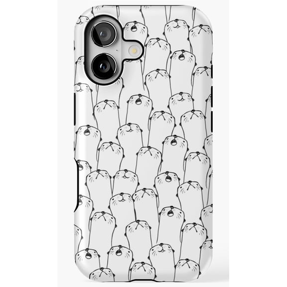 Otter Pattern Cute Aquatic Animal Graphics Phone Case for iPhone 11 12 13 14 15 16 17 Pro Max