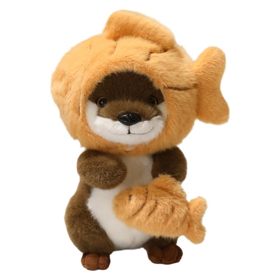 Otter Plush Toy Soft Stuffed Animal with Removable Accessories, Ultra-Soft PP Cotton for Home Decor, Bookshelf Display, Holiday and Birthday Gifting