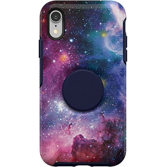 Otter + Pop Symmetry Series Phone Case for iPhone XR - Blue Nebula