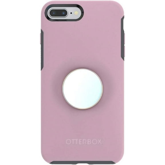Otter + Pop for iPhone 7+ and 8+: OtterBox Symmetry Series Case with PopSockets Swappable PopTop - Mauvelous and Color Chrome Mermaid White