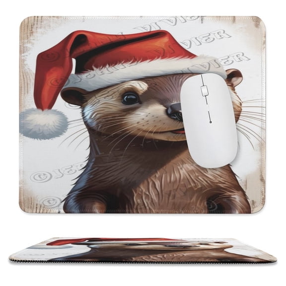 Otter Printed Mouse Pad, 10"x12", Non-Slip Rubber Base MousePads for Computer Laptop Men Women Kids