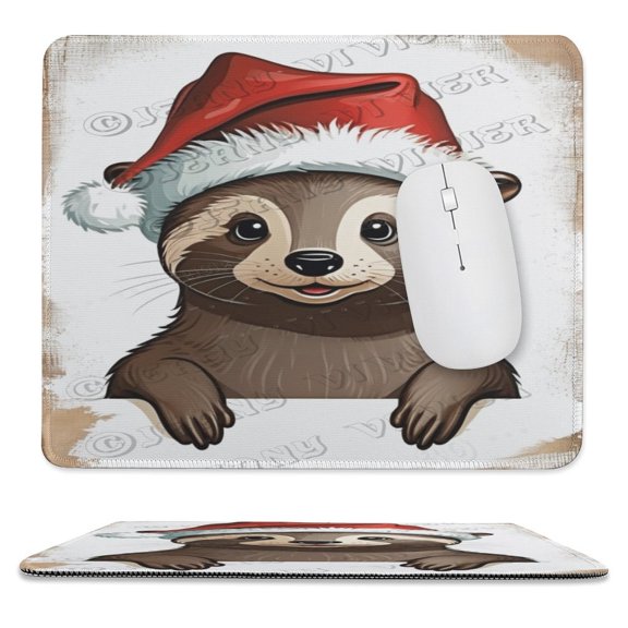 Otter Printed Mouse Pad, 10"x12", Non Slip Rubber Base MousePads for Office Laptop