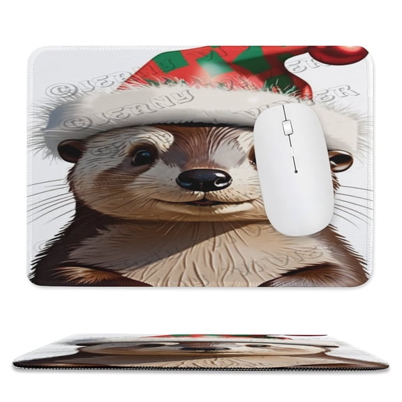 Otter Printed Mouse Pad, 8"x10", Square Mouse Pad, Cloth with Rubberized Base, Standard