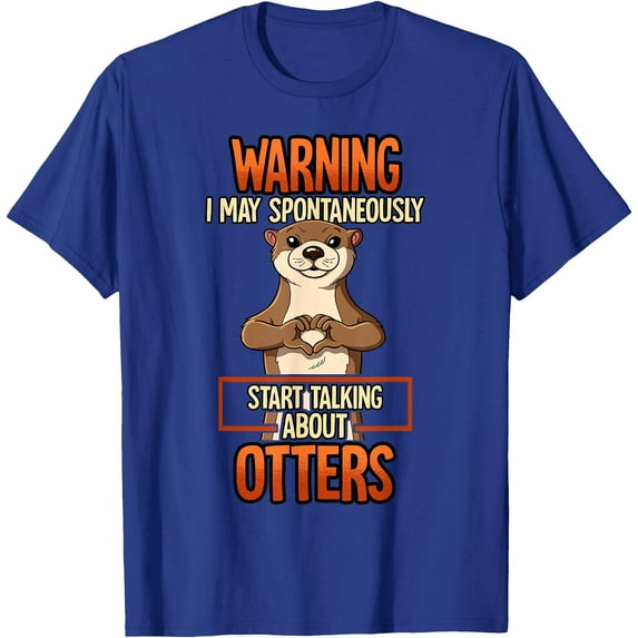 Otter Talking About Otters Softystyle Unisex T-Shirt,Royal Blue Color,Size 5-6T