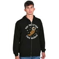 thumbnail image 1 of Otter This World Adorable Animal Unisex Fleece Graphic Zip Up Hoodie Brisco Brands 5X, 1 of 3