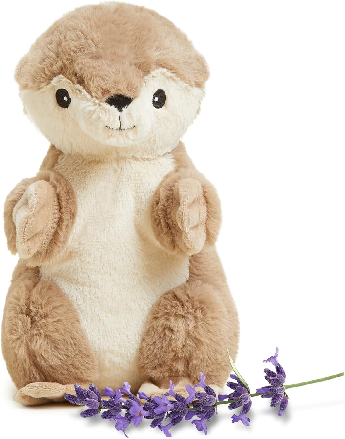 warmies 13” Otter Stuffed Animal, Microwavable Heated Plushies and Weighted Soft Plush Toys