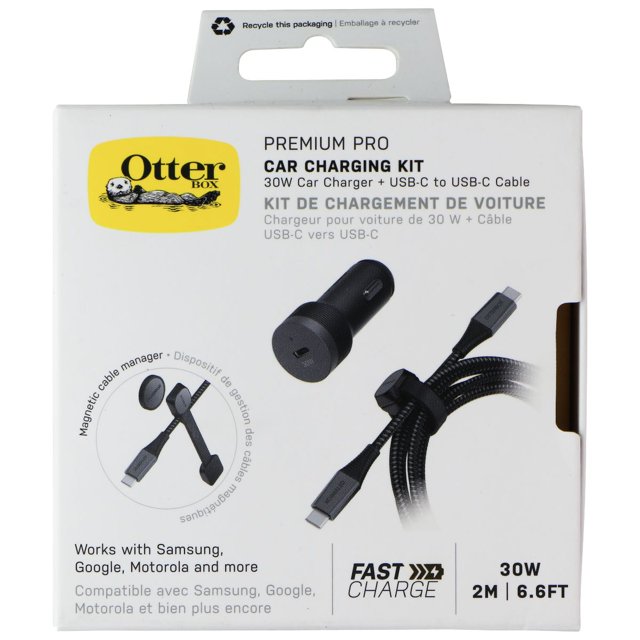 OtterBox (6.6Ft) Premium Pro USBC to USBC Car Charging Kit (30W