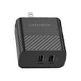 thumbnail image 1 of OtterBox 78-52689 Black USB-A Dual Port Wall Charger, 24W Combined, 1 of 3