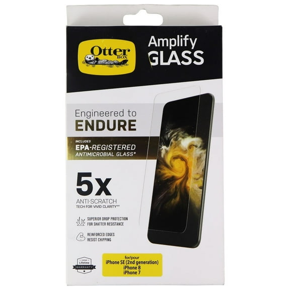 OtterBox Amplify Glass Tempered Glass for iPhone SE (2nd Gen) / 8 / 7 - Clear