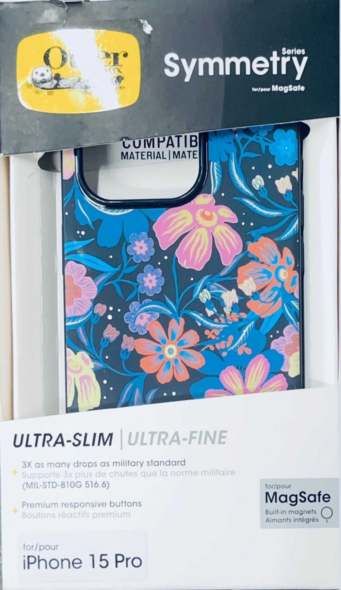 OtterBox Apple Symmetry Series Case with MagSafe For iPhone 15 Pro - Fairy Fauna