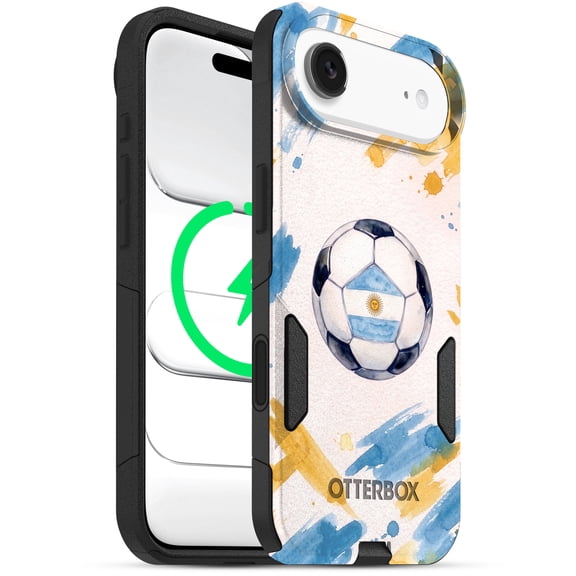 OtterBox Argentina Goat Soccer Phone Case, iPhone 17 Air - Commuter Magsafe Series - 3X Military Standard Drop Protection, Slim Dual-Layer Design - Printed in USA