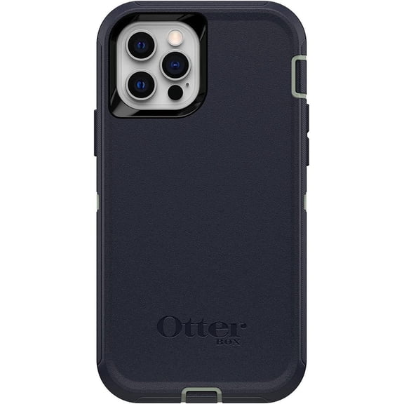 OtterBox Back Cover Case for iPhone 12 & iPhone 12 Pro, Varsity Blues Sage