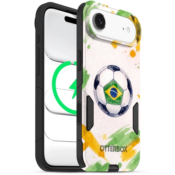 OtterBox iPhone 17 Air Case, Fully MagSafe, Dual-Layer Shockproof Protection - Brazil Soccer Design