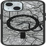 OtterBox Clear case with Colorful Grip Edge case for iPhone 15 - London (Black)