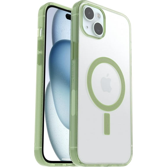 OtterBox Clear case with Colorful Grip Edge case for iPhone 15 Plus - Moray (Green)
