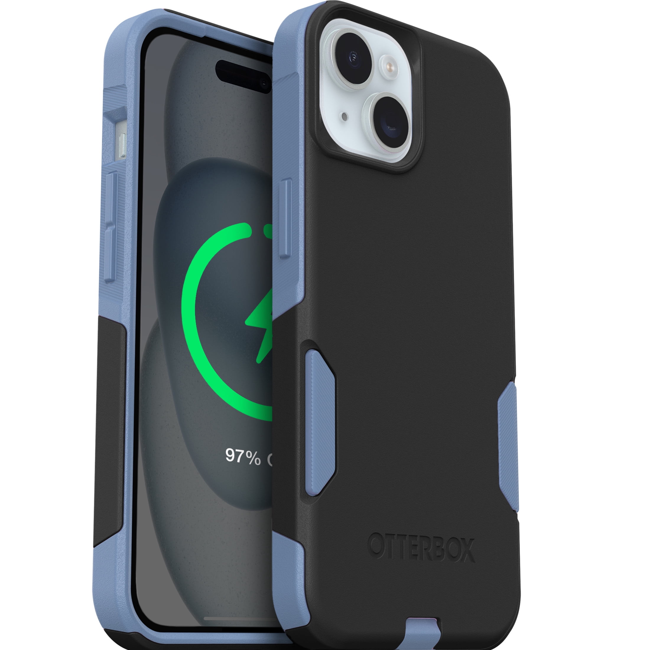 OtterBox Commuter MagSafe Case for iPhone 17e/16e/15/14/13 – Black/Blue – Slim, Shockproof, Dual Layer Drop Protection