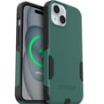 thumbnail image 1 of OtterBox Commuter Series Case - iPhone 17e, iPhone 16e, iPhone 15, iPhone 14, iPhone 13 - MagSafe Edition - Thin & Tough, Pocket-Friendly, with Port Protection - Green & Black, 1 of 8