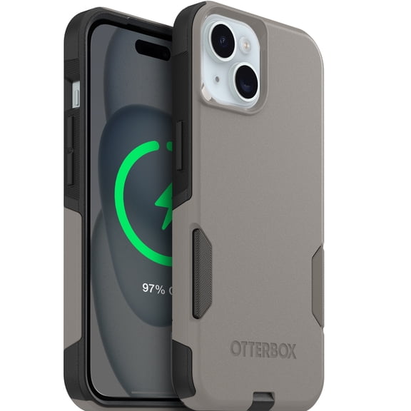 OtterBox Commuter MagSafe Case for iPhone 17e/16e/15/14/13 – Grey/Black – Slim, Shockproof, Dual Layer Drop Protection
