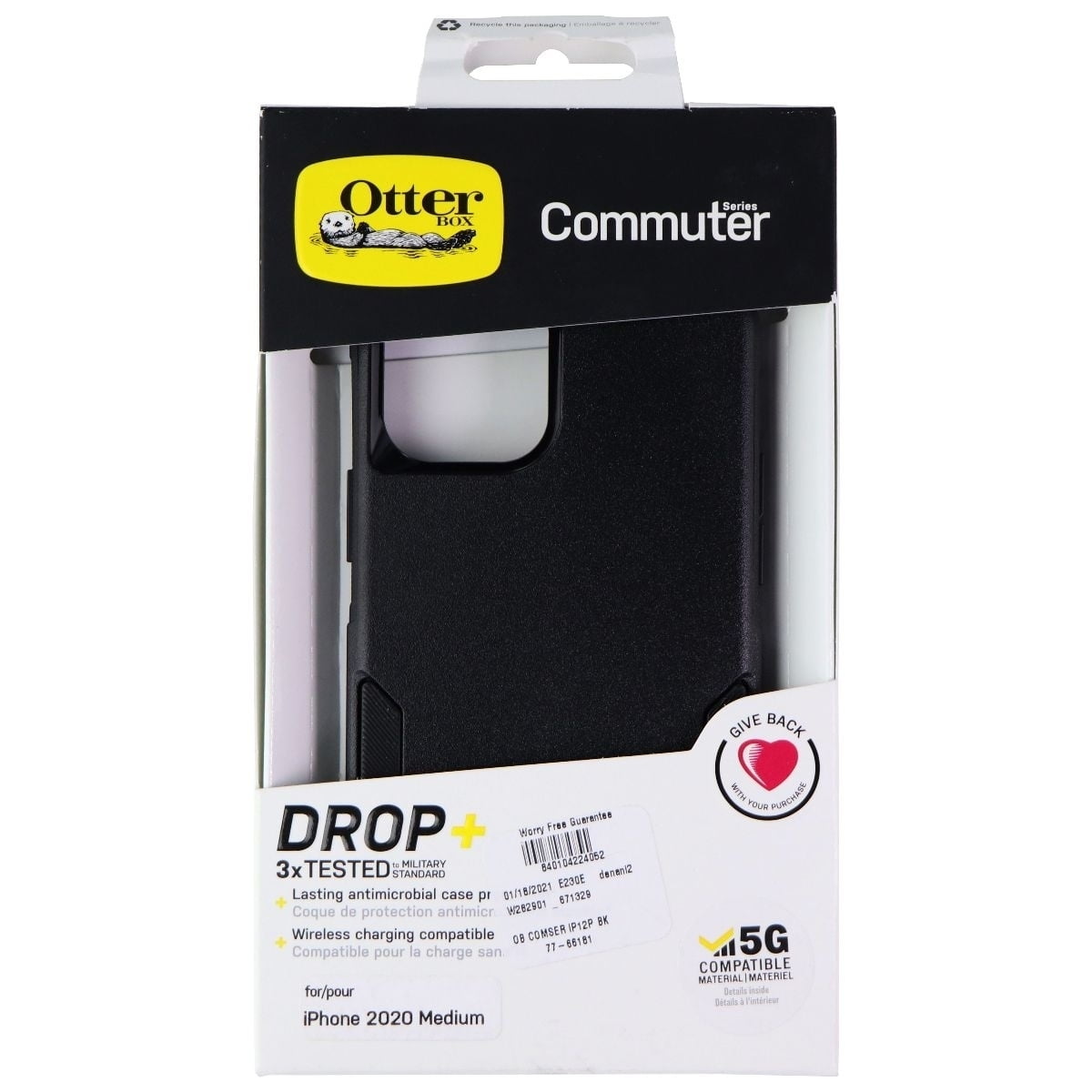 OtterBox Commuter Series Case for  iPhone 12 and iPhone 12 Pro - Black