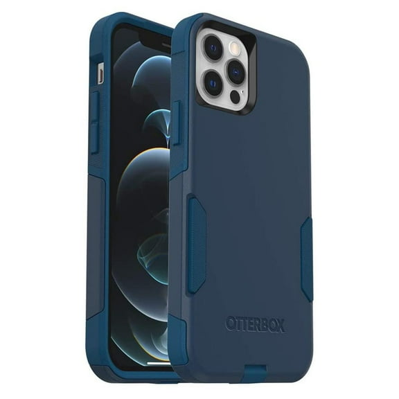 OtterBox iPhone 12 & iPhone 12 Pro Commuter Series Case - Bespoke Way (Blazer Blue/Stormy SEAS Blue), Slim & Tough, Pocket-Friendly, with Port Protection