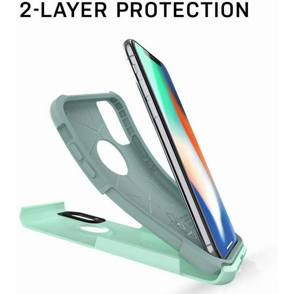 OtterBox Commuter Series Case for iPhone Xr - Frustration Free Packaging - Bespoke Way Blazer Blue/Stormy SEAS Blue