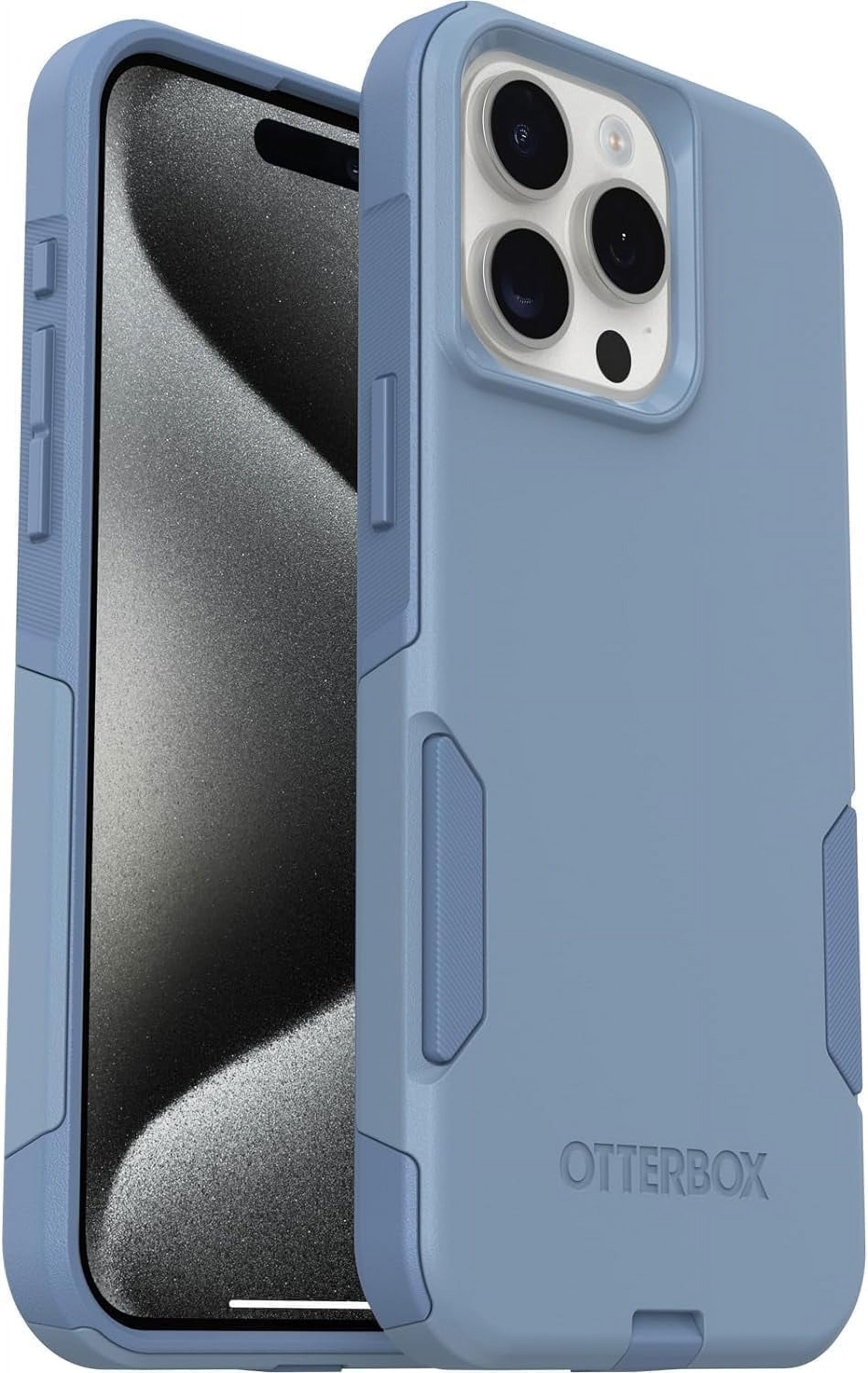 OtterBox Commuter Series MagSafe Case for iPhone 15 Pro Max, Crisp Denim