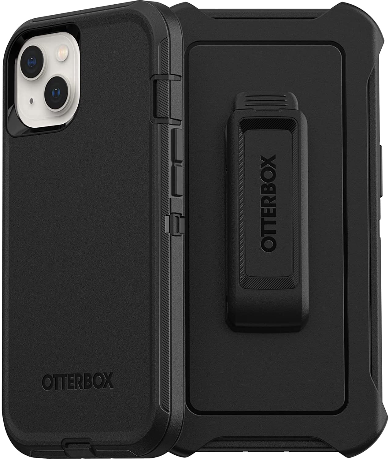 OtterBox DEFENDER SERIES Case & Holster for Apple iPhone 13 - Black