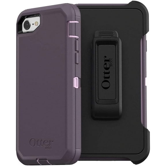 OtterBox DEFENDER SERIES Case for iPhone SE 3rd and 2nd gen and iPhone 8/7 - PURPLE NEBULA WINSOME ORCHID/NIGHT PURPLE