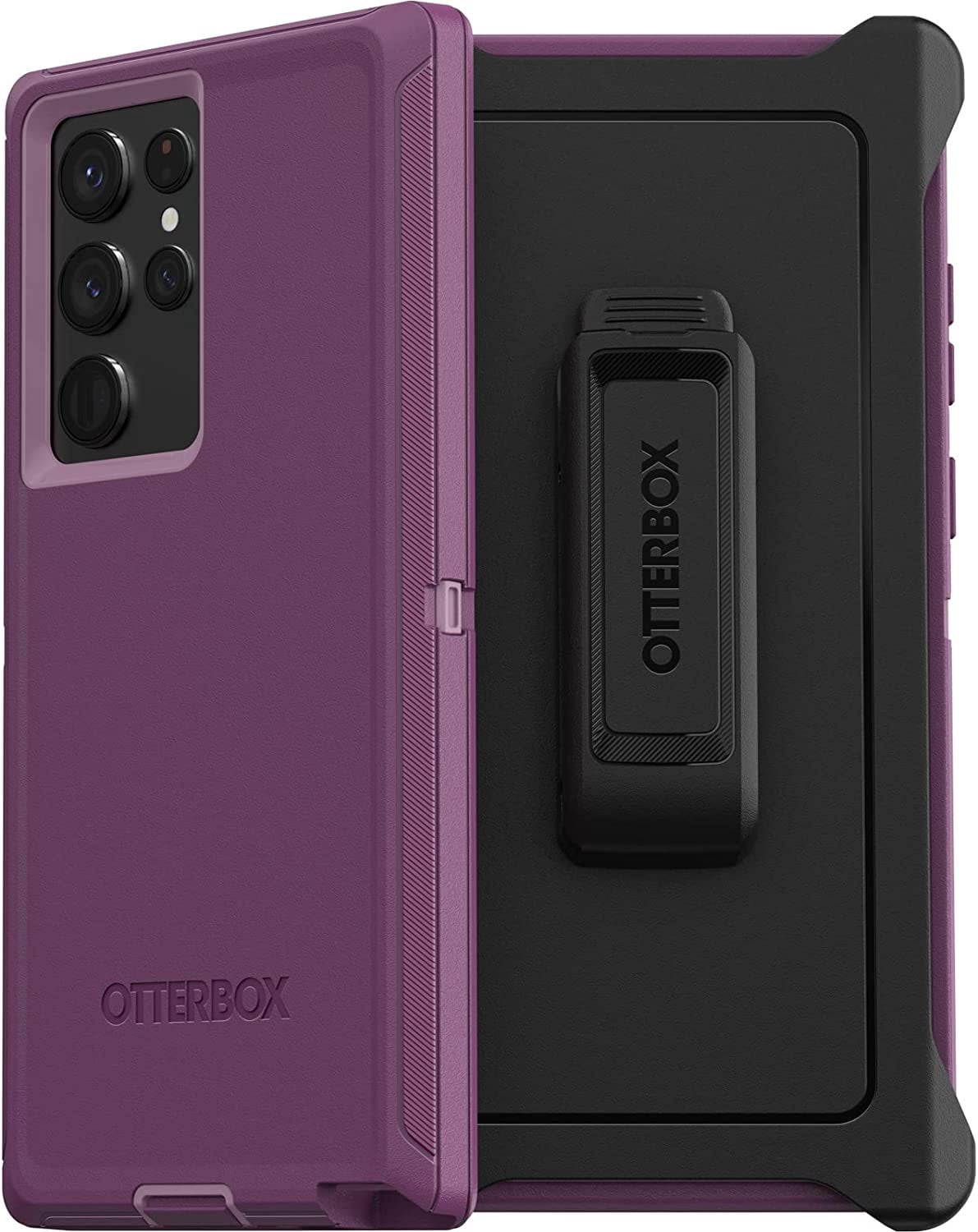 OtterBox DEFENDER SERIES SCREENLESS Case Case for Galaxy S22 Ultra - HAPPY PURPLE