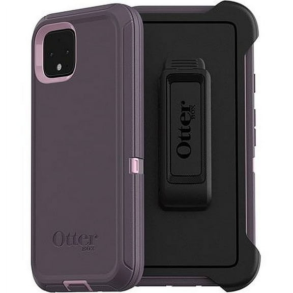 OtterBox Defender Carrying Case (Holster) Google Pixel 4 Smartphone, Purple Nebula