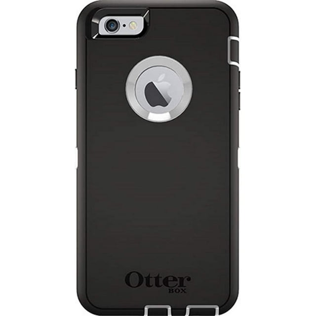 OtterBox Defender Case for iPhone 6 Plus/6S Plus ONLY with Holster/Clip - Bulk Packaging - Black / White