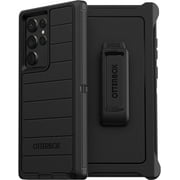 OtterBox Defender Kickstand Holster Cell Phone Case for Samsung Galaxy S22 Ultra, Black