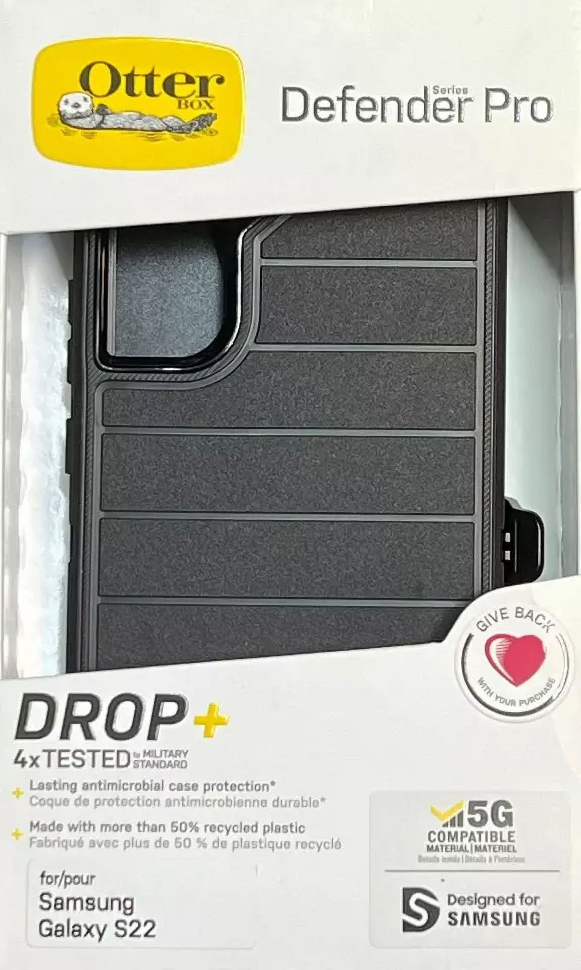 OtterBox Defender Series Pro Case For Samsung Galaxy S22 – Fort Blue, Screenless, With Holster