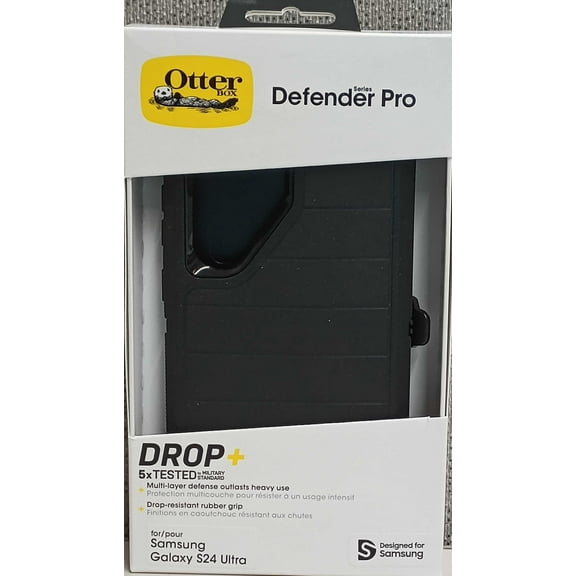 OtterBox Defender Pro Series Case and Holster For Samsung Galaxy S24 Ultra- Black