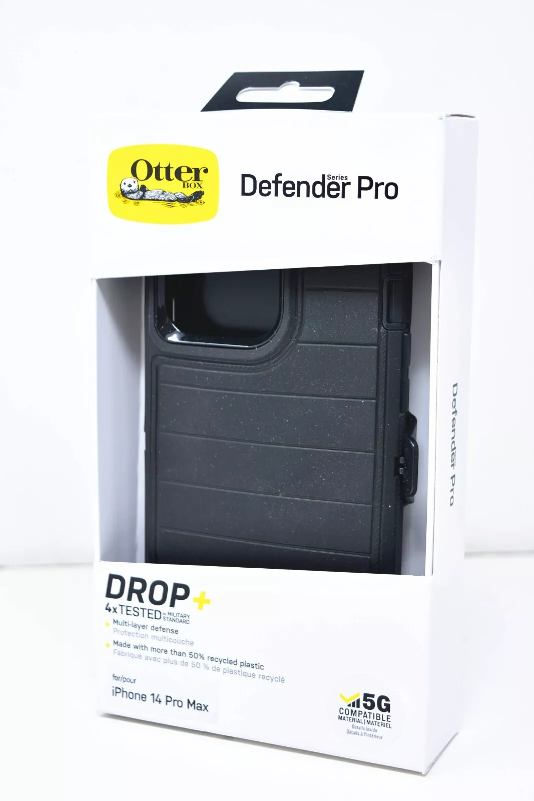 OtterBox Defender Pro Series Case and Holster For iPhone 14 Pro Max, Black