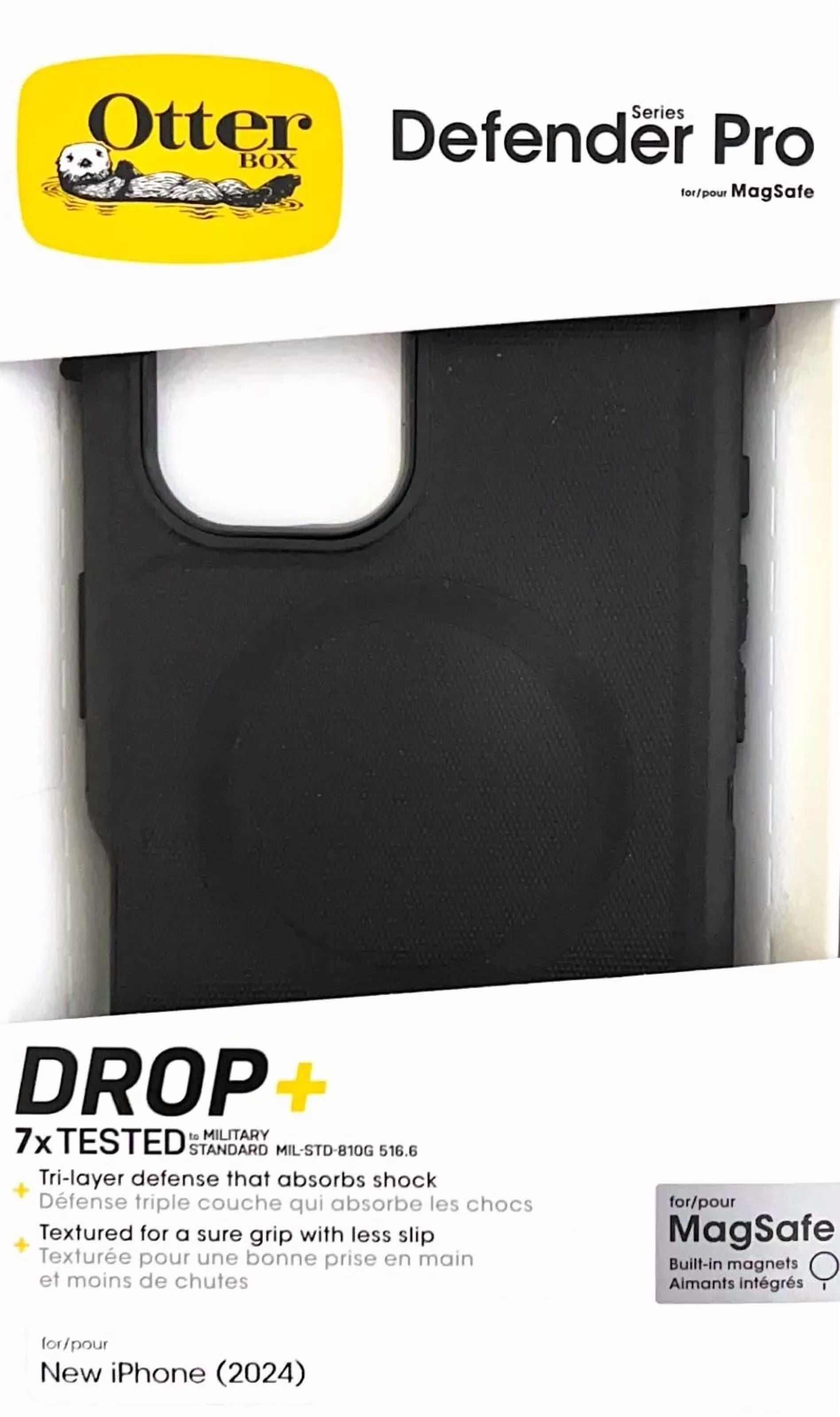 OtterBox Defender Pro Series Case with MagSafe for iPhone 16(2024), Black