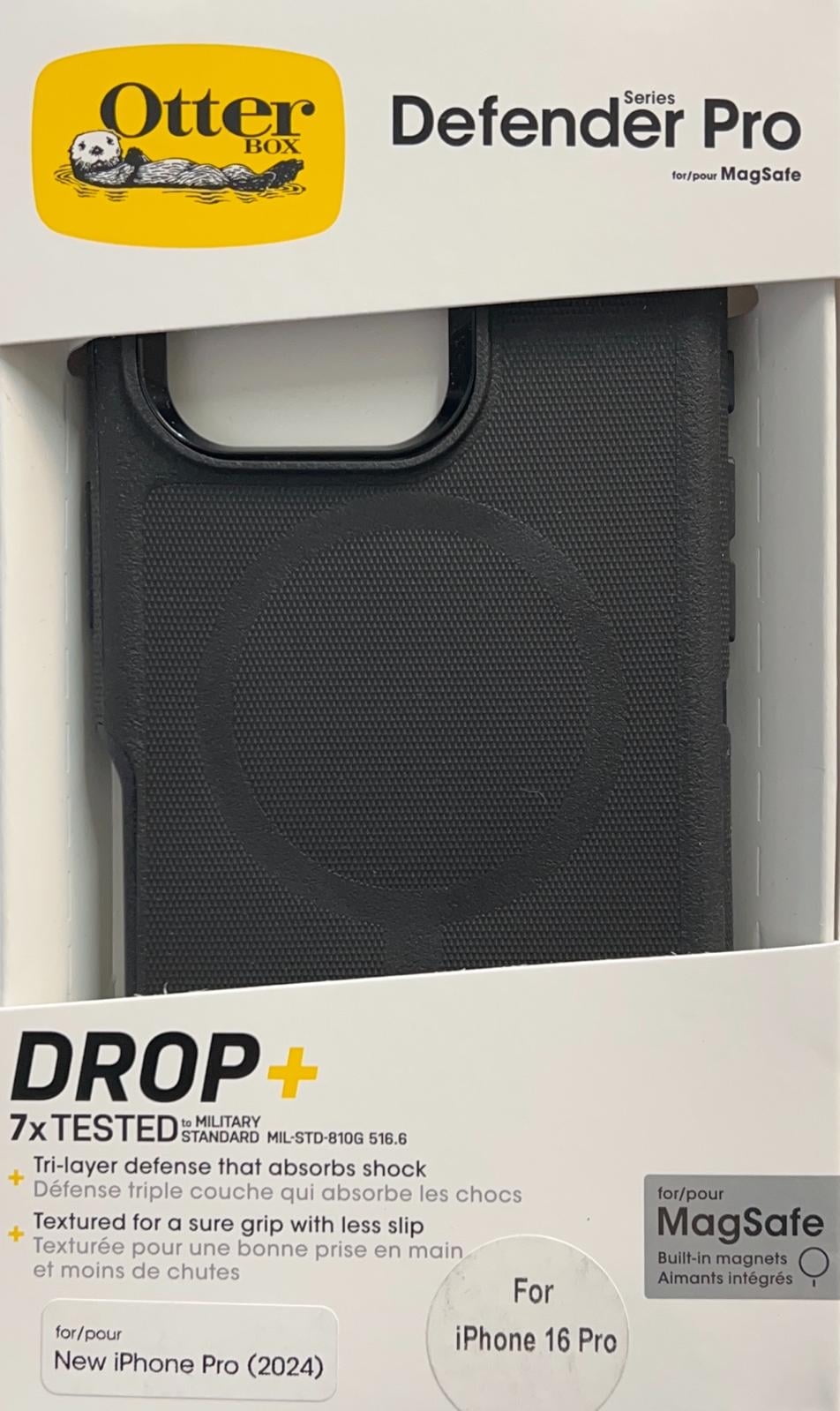 OtterBox Defender Pro Series Case with MagSafe - iPhone 16 Pro, Black
