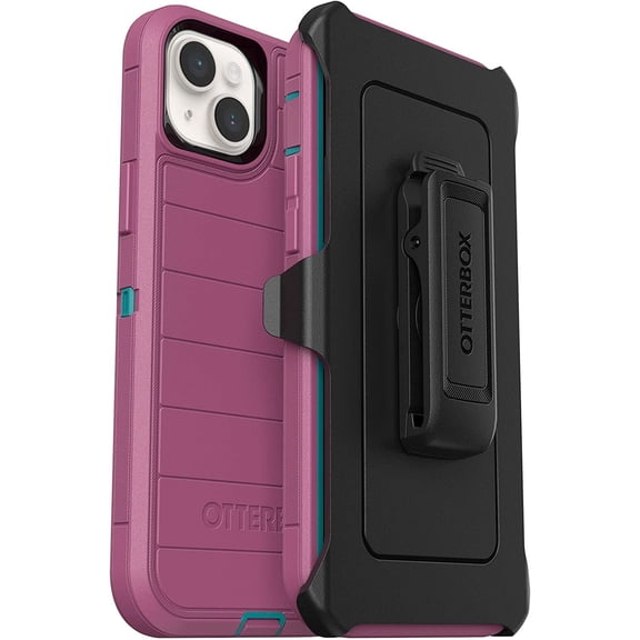 OtterBox Defender Rugged Antimicrobial Case for iPhone 14 Plus, Canyon Sun