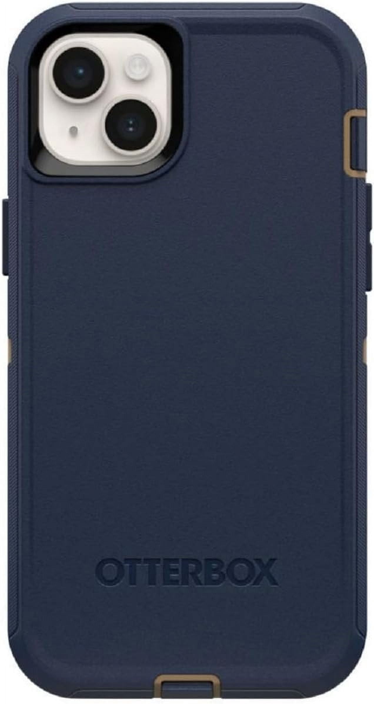 OtterBox Defender Series Back Cover Case with Port Protection for iPhone 14 & iPhone 13, Black