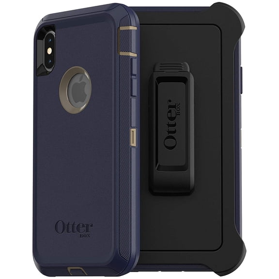 OtterBox Defender Series Case & Holster, Multi Layer Protection For iPhone Xs Max (ONLY), Dark Lake Non-Retail Packaging