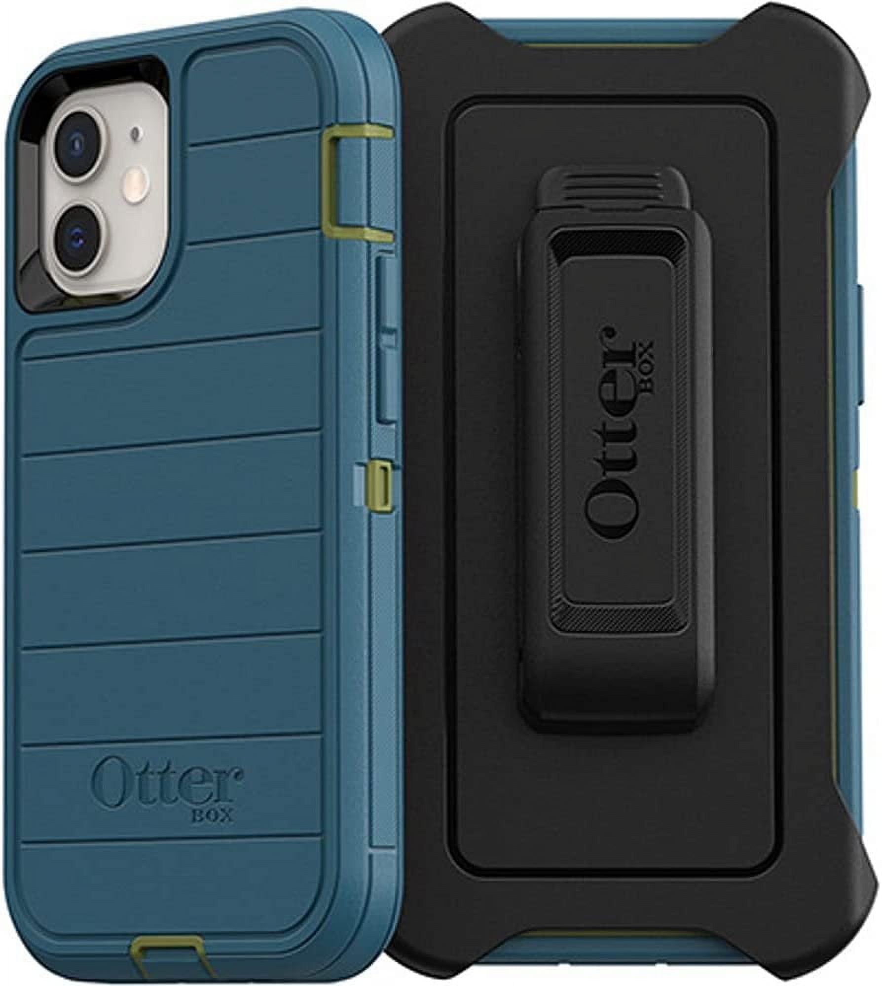 OtterBox Defender Series Case & Holster SCREENLESS Edition for iPhone 12 Mini - Retail Packaging - Teal ME About IT Guacamole/Corsair with Microbial Defense