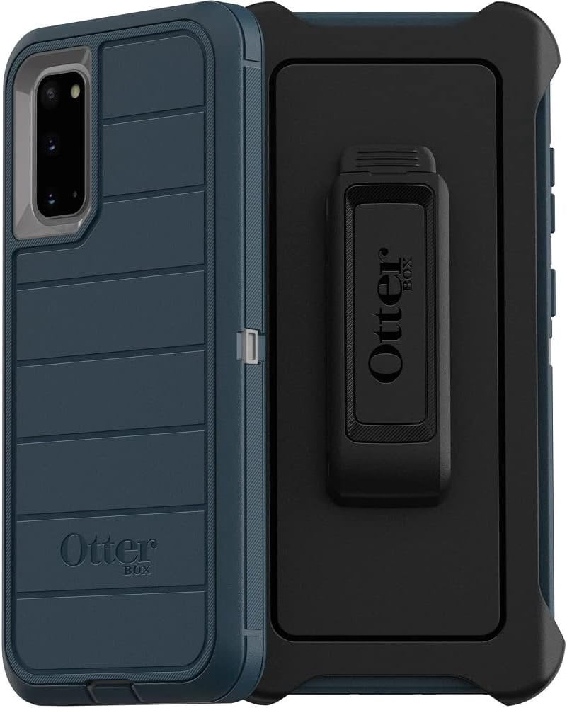 OtterBox Defender Series Case for Samsung Galaxy S20 / S20 5G Only - Holster Clip Included - Microbial Defense Protection - Retail Packaging - Gone Fishin Blue
