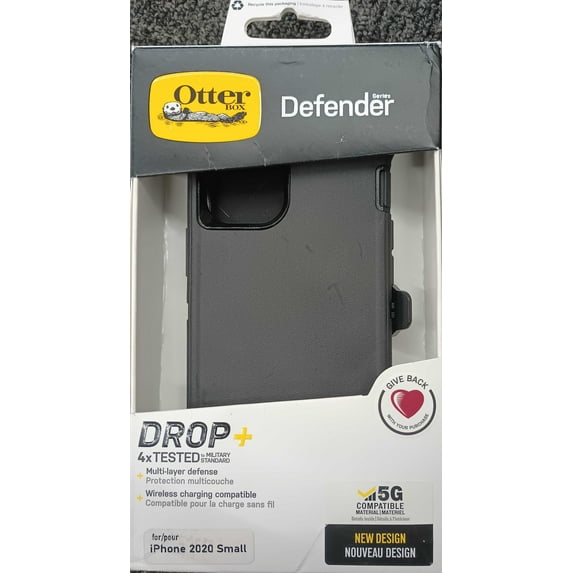 OtterBox Defender Series Case and Holster For Apple iPhone 12 Mini - Black
