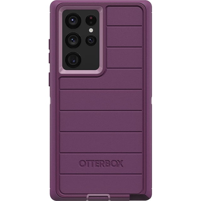 OtterBox Defender Series Case for Samsung Galaxy S22 Ultra Only - Case Only - Microbial Defense Protection - Non-Retail Packaging - Happy Purple