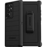 OtterBox Defender Series Case for Samsung Galaxy S22 Ultra Only - Holster Clip Included - Microbial Defense Protection - Non-Retail Packaging - Black