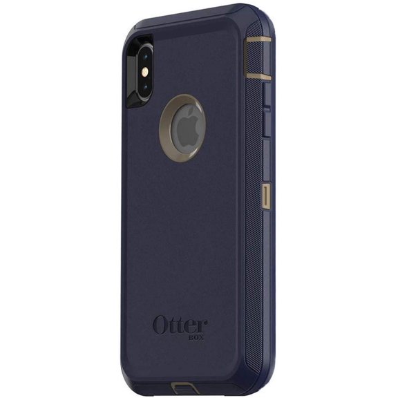 OtterBox Defender Series Case for iPhone Xs Max ONLY, Case Only - Bulk Packaging - Dark Lake Chinchilla/Dress Blues
