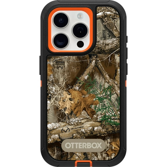 OtterBox Defender Series Pro Cell Phone Case for Apple iPhone 15 Pro, RealTree Edge